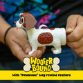 Brown and White Spaniel Waste Bag Dispenser with Rewind Feature, Dog Walking Accessory.