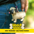 Pug Waste Bag Dispenser with Rewind Feature, Pet Walking Accessory, Pug gift.